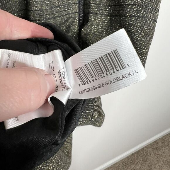 BCBG Generation Dress Womens Large Gold Black Metallic Party NYE Glam Vegas - Picture 4 of 16